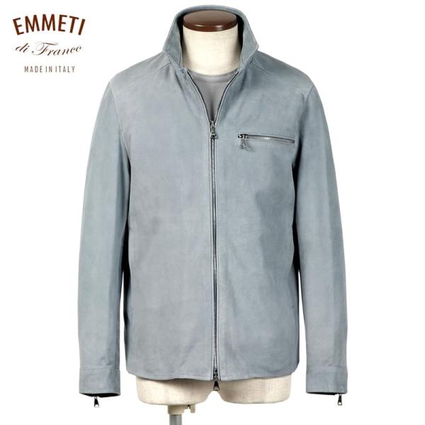 EMMETI 【SALE】エンメティ ／ 軽量ゴートスエードシャツ型ライダース