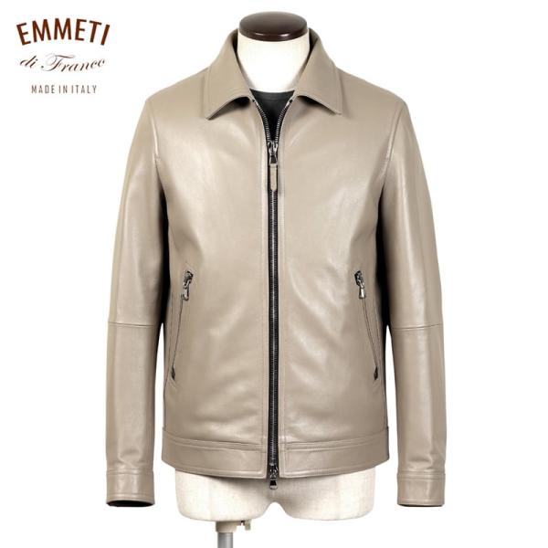 EMMETI エンメティ / ラムナッパレザー襟付きシングル EMMETI エンメティ / ラムナッパレザー襟付きシングル