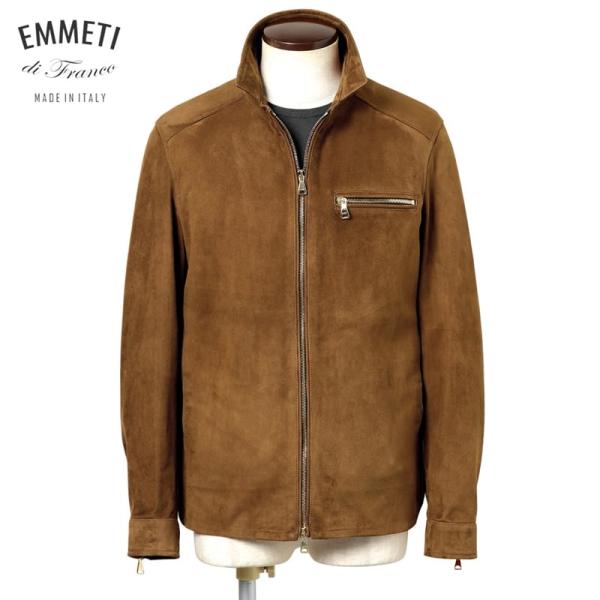 EMMETI エンメティ マロン（こげ茶 ）スエード シングルライダース