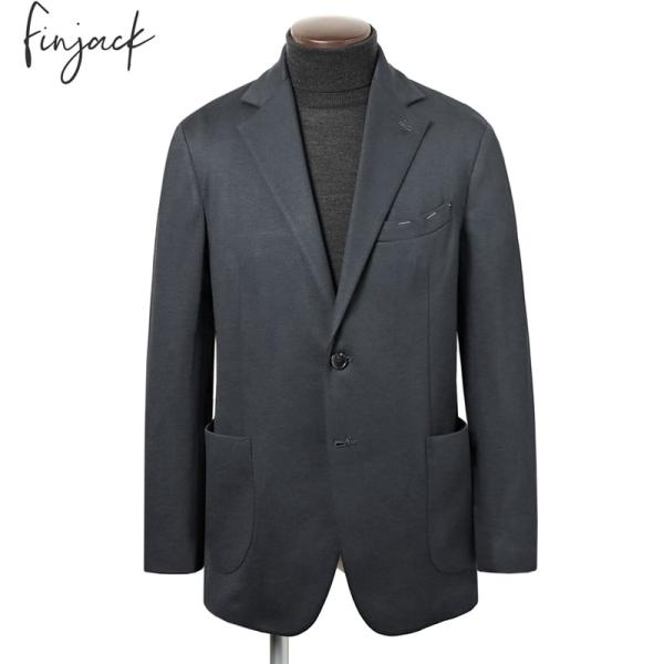 finjack ヴィンテージカシミヤ2Bネイビージャケット46 SALE】フィンジャック Finjack ／ 四者混ドビージャージー2Bジャケット