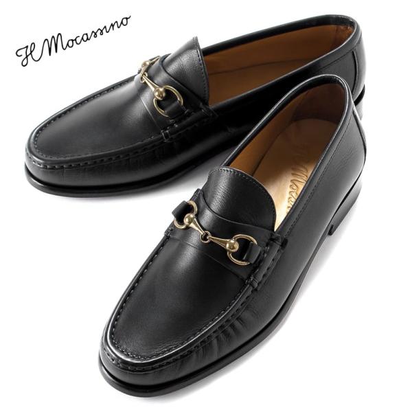 イルモカシーノ IL MOCASSINO ／ アニリンカーフビットローファー「B
