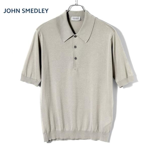 【希少色】ジョンスメドレー 半袖 ポロシャツ ニット ニットポロ XL グレー JOHN SMEDLEY（ジョンスメドレー） JOHN SMEDLEY ／ シーアイランド