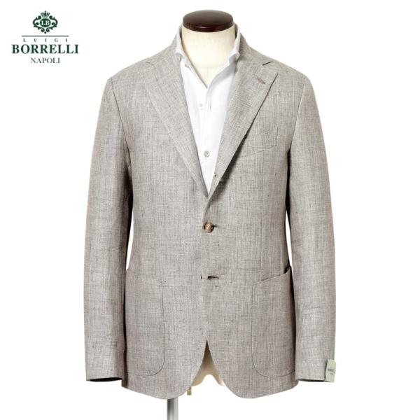 ア*キ様 Luigi Borrelli ルイジ ボレッリ リネン ジャケット 春 LUIGI BORRELLI（ルイジ ボレッリ） 【SALE】ルイジボレッリ LUIGI