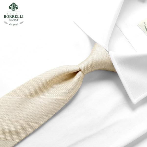 美品　LOUIGI BORRELLI シルク　ブラウン　ストライプ　ネクタイ LUIGI BORRELLI（ルイジ ボレッリ） 【SALE】ルイジボレッリ LUIGI