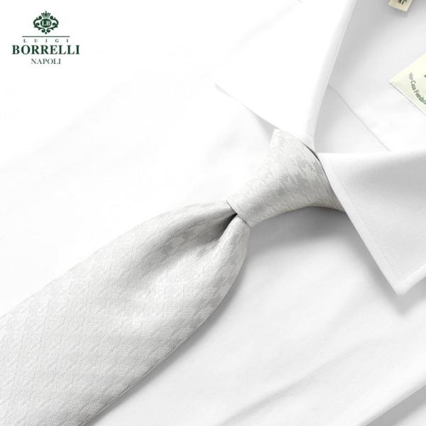 C*。様 LUIGI BORRELLI ルイジボレッリ　ネイビー シルク ソリッ ルイジボレッリ｜LUIGI BORRELLI｜シルク100％小紋ネクタイ