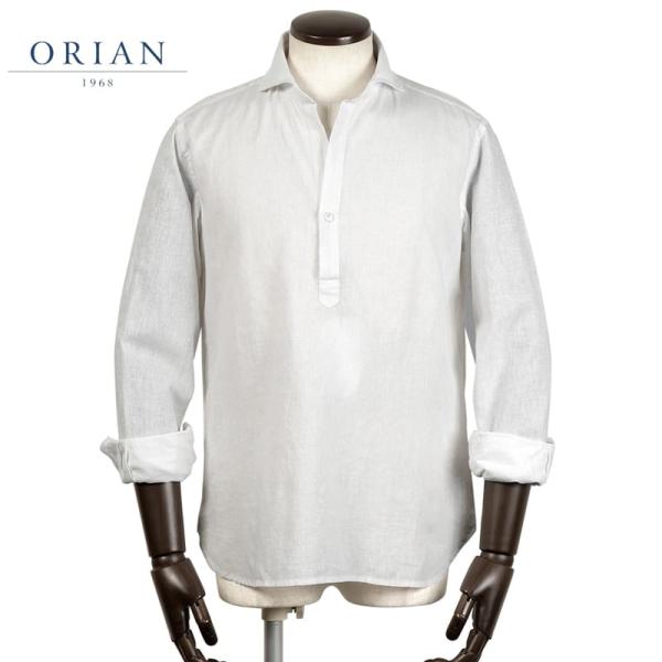 オリアン ORIAN 25SS リネンコットンポプリンプルオーバーシャツ　L ORIAN 【SALE／返品・交換不可】オリアン ／ 25SS 製品洗い