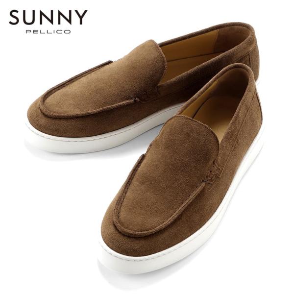 PELLICO ブラウン スエード フラットシューズ PELLICO SUNNY（ペリーコサニー） PELLICO SUNNY ／ カーフスエード
