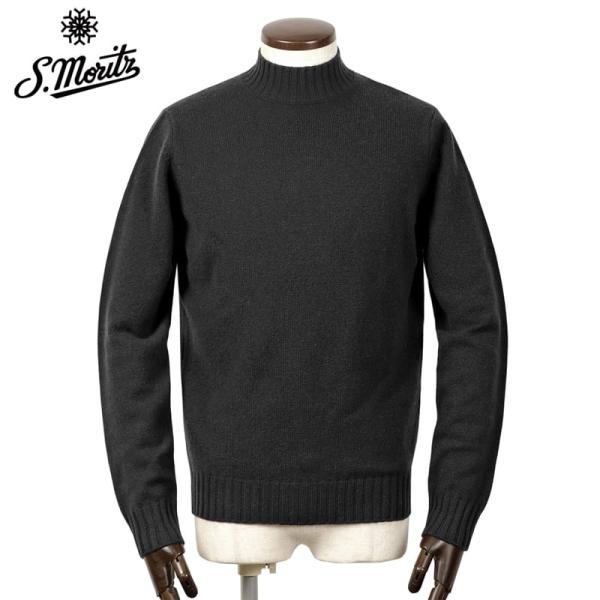 未使用 サンモリッツ ウール カシミア モックネックニット サンモリッツ S.Moritz ／ 25-26AW Super120'sウールカシミヤ7ゲージ