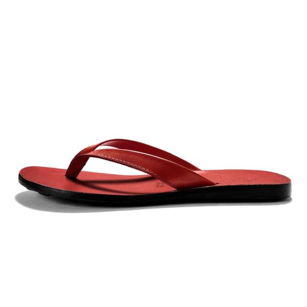 ゼウス Zeus ss バケッタレザートングサンダル 1271 Rossa レッド メンズ イタリア レザーサンダル 革サンダル シュー Maki Bo