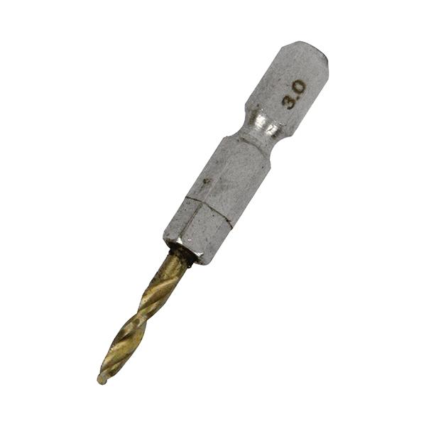 六角軸Ｔｉｎ鉄ドリル 極短 3.0MM