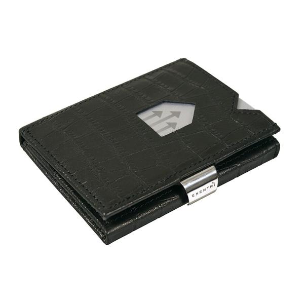 EXENTRI WALLET (エキセントリ ウォレット)カイマンブラック 本革 三