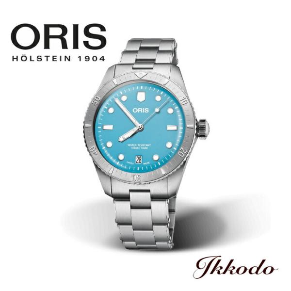 中古 オリス ORIS 65 733 7720 4055M ブルー メンズ 腕時計 ikkodo-online_01733777140550781918