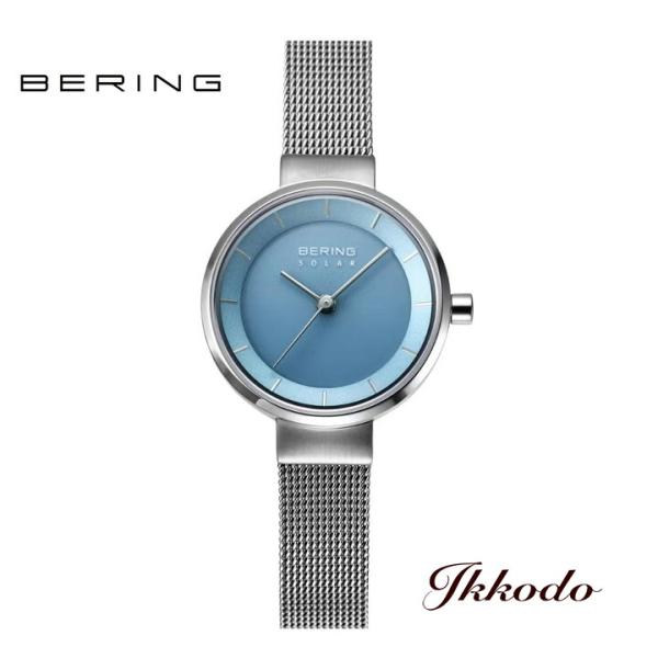 BERING ベーリングクラシックスカンジナビアン ソーラー アイスブルー  レディース 27mm 腕時計 正規品 3年保証 14627-009  14627009