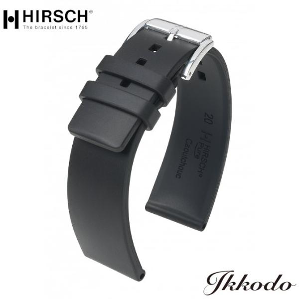 ヒルシュHIRSCH Pure ピュア プレミアムカウチューク(天然ゴム) Lサイズ 時計ベルト 405388