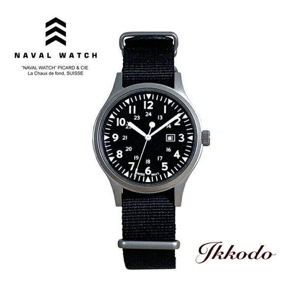ナバルウォッチ Naval Watch ミリタリー military US Force Type ブラック文字盤 38mm 5気圧防水 アクリル製ドームレンズ 正規品 Mil.-01A【Mil01A】