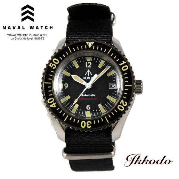ボーナスストア＋10% ナバルウォッチ Naval Watch ミリタリー ROYAL Military Diver TYPE 41mm アクリル製ドームレンズ 自動巻き 正規品 腕時計 MIL.-05B SV/BK