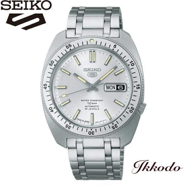 SEIKO 5 自動巻き 腕時計 シルバー SBSA311【中古美品】 Seiko 5 Sports ボーナスストア＋10% ヘリテージデザイン復刻 限定