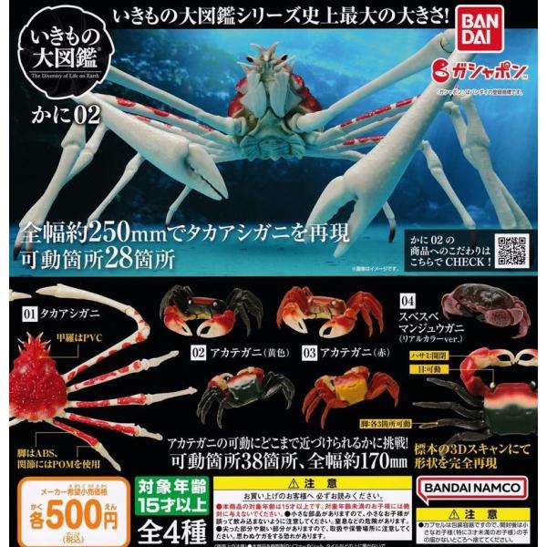BANDAI（バンダイ） いきもの大図鑑 かに02 全4種セット ガチャ : 壱刻