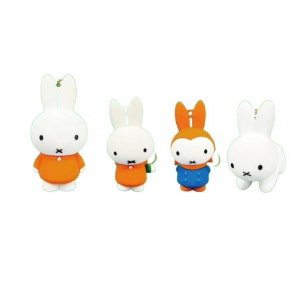 ミッフィー　miffy　ラバーマスコット  全4種セット