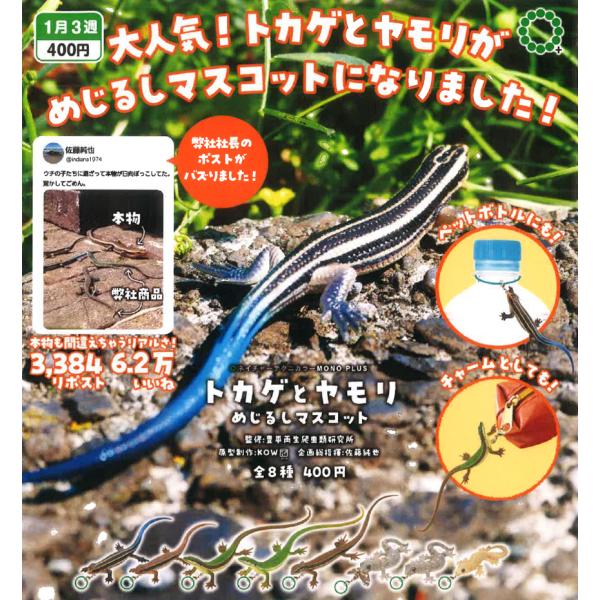 ネイチャーテクニカラーMONO PLUS トカゲとヤモリ めじるしマスコット