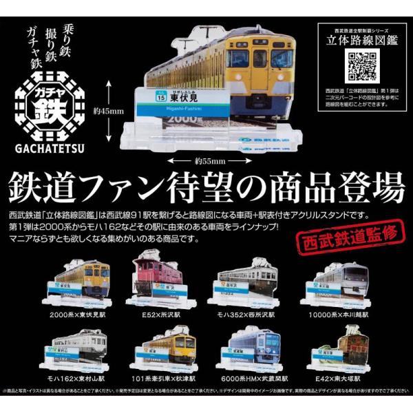 西武鉄道全駅制覇シリーズ 立体路線図鑑 第1弾  ばら売り　単品販売　※ネコポス対応　ガチャ