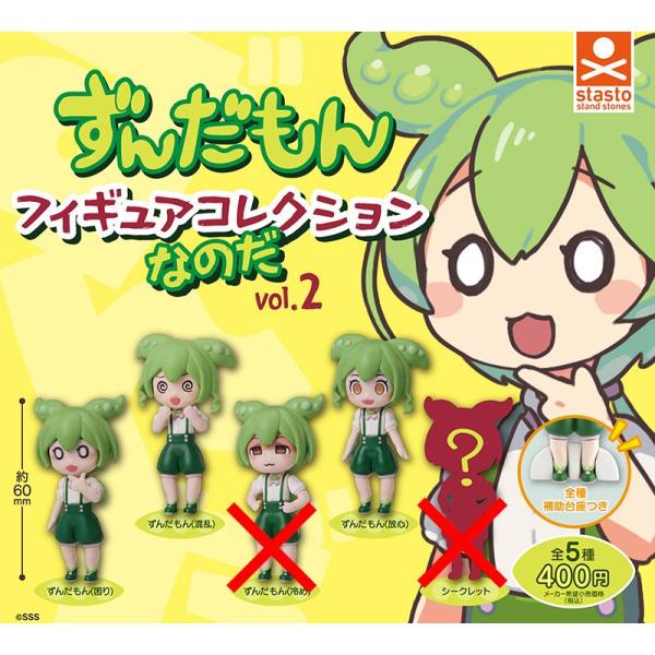【送料込】ずんだもん フィギュアコレクションなのだ Vol.2　3種セット　　　ガチャ