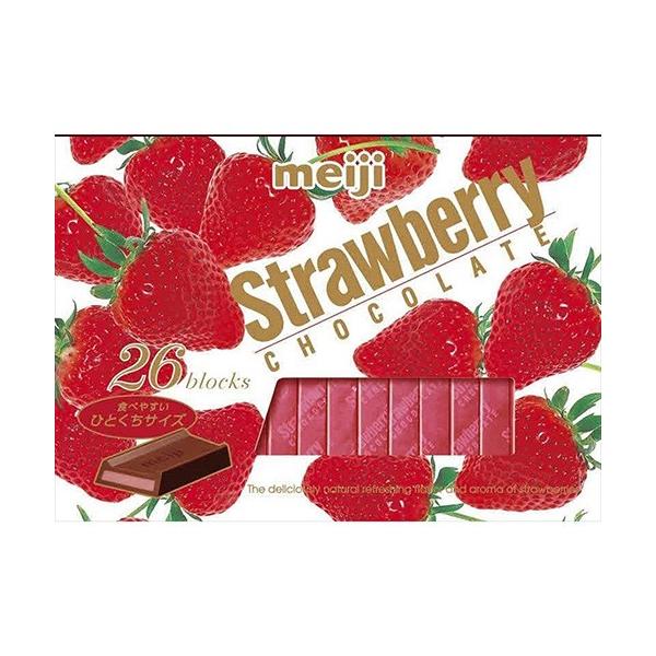 明治（meiji） ストロベリーチョコレートBOX 26枚×6入 : お菓子と食品