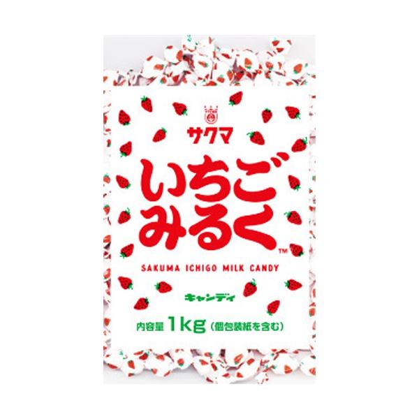 他サイト： サクマ いちごみるく 1kg×1袋の商品画像
