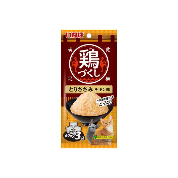 いなばペットフード いなば 鶏づくしパウチ とりささみ チキン味 60g×3