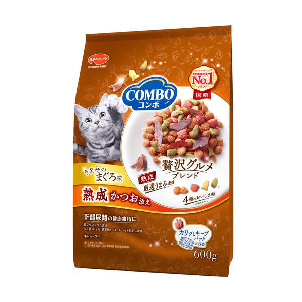 日本ペットフード コンボ キャット まぐろ味・熟成かつお添え 600g 1ケース12個セット