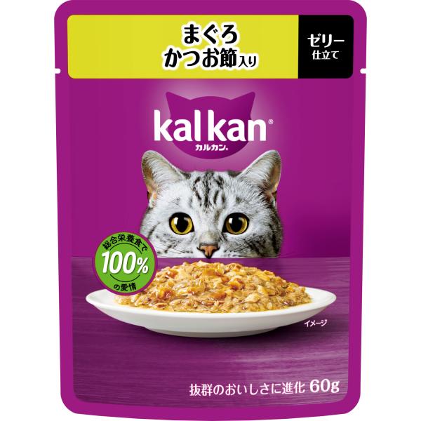 MARS マースジャパン カルカン パウチ まぐろ かつお節入り 60g KP112