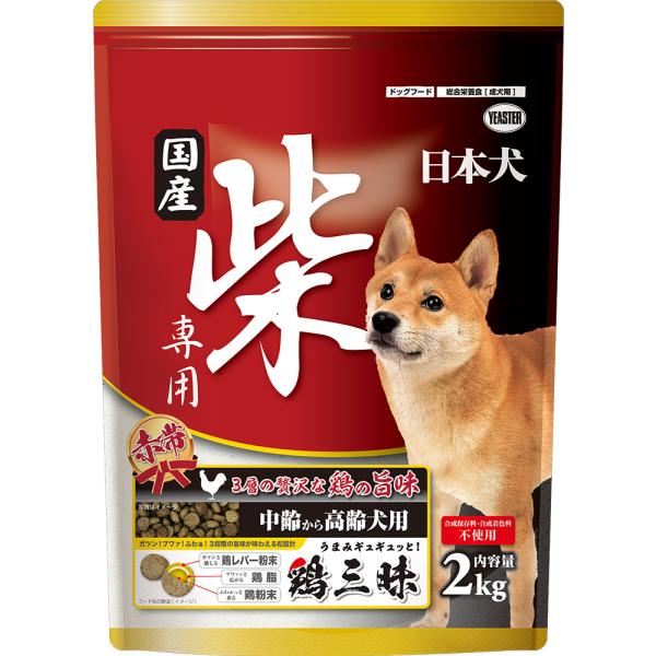 イースター 日本犬 柴専用 鶏三昧 赤帯 中齢〜高齢犬用 2kg 1ケース4個