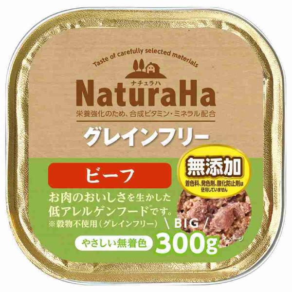 サンライズ ナチュラハ トレイ グレインフリー ビーフ 300g 1ケース36個セット