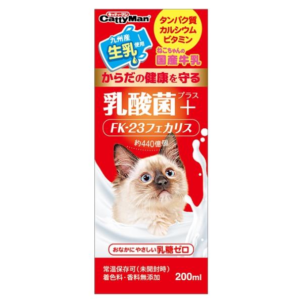 ドギーマン ねこちゃんの国産牛乳 乳酸菌プラス 200ml 1ケース24個