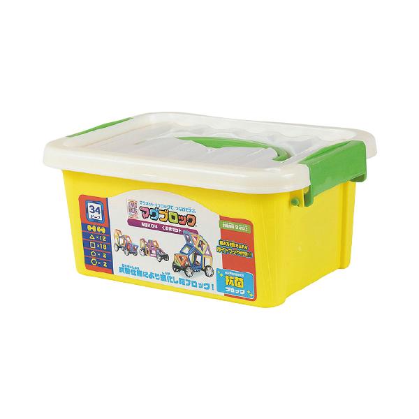 表現力・認識力・想像力・思考力を育むクリエイティブなマグネットブロックが抗菌仕様になりました。●内容／三角：12個、四角：18個、五角：2個、六角：2個、タイヤパーツ：2個●サイズ／ケース：26×12×19cm●重量／ 850g●材質／ A...