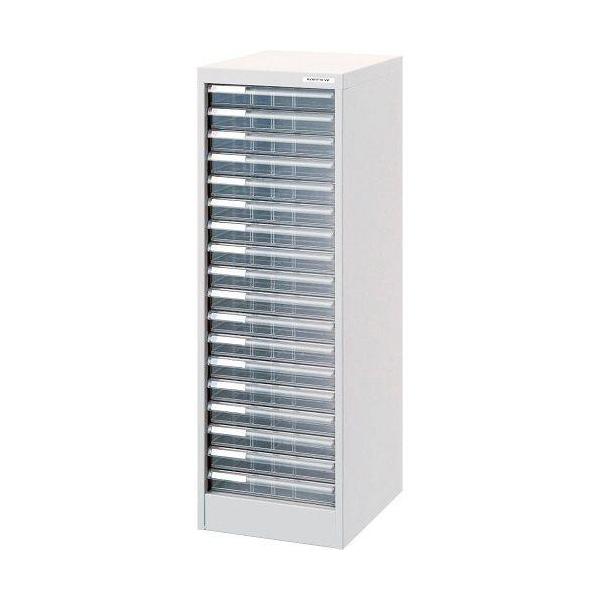 ナカバヤシ 書類収納 フロアケース（A4サイズ） ニューグレー 浅18段