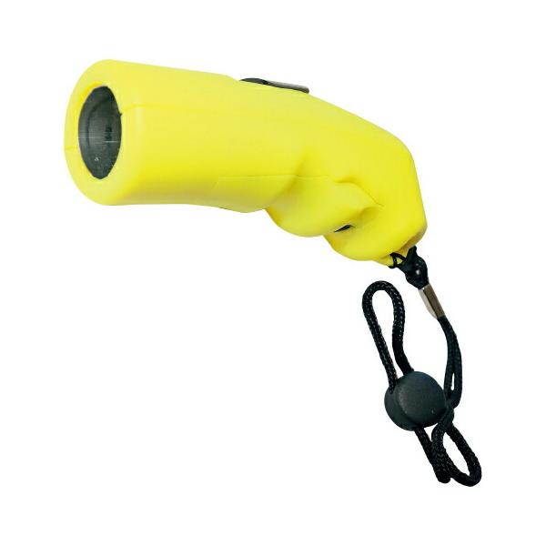 誤作動を防止するボタンカバー付き●メーカー名／アカバネ●サイズ／60×35×115mm●質量／約64g（電池除く）●材質／ABS樹脂●音量／約120dB●電源／単4乾電池2本（別売）