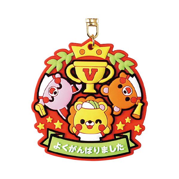 裏面がマグネットの柔らかいメダル●サイズ／本体：約70×70×6mm、リボン：全長640mm●材質／ストロンチウムフェライト、塩素化ポリエチレン