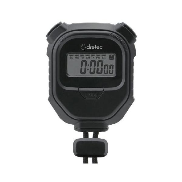 滑りにくい凹凸形状のストップウォッチ●サイズ／約78×64×20mm●重量／約40g●材質／ABS樹脂●1/100秒ストップウォッチ機能、スプリットタイム計測機能、時計機能（時刻・日付・アラーム・時報）●ネックストラップ付●使用電池／LR4...