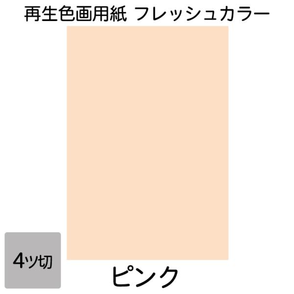 画用紙 色画用紙 フレッシュカラー 四ツ切 10枚 大王製紙 四つ切り ピンク