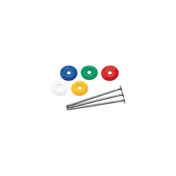 コートのライン引き、スタート地点のポイントに！●メーカー名／トーエイライト●サイズ／マーカー：φ45mm、釘：15cm●重さ／25g●材質／ABS樹脂