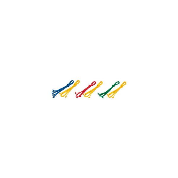 縄跳び なわとび 小学生 幼児 子供用カラーダブルダッチダブルスロープ （3） 緑／黄 エバニュー