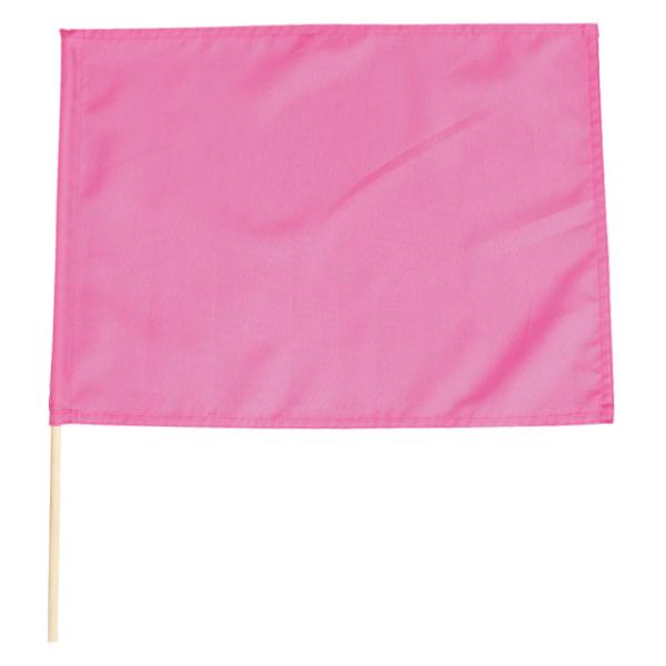 軽量で丈夫なカラーフラッグ！●サイズ／全長：460mm、旗：410×300mm、持ち手：φ8×160mm●材質／旗：ポリエステル、持ち手：白樺