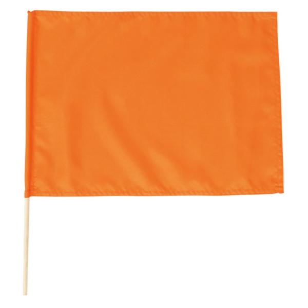 軽量で丈夫なカラーフラッグ！●サイズ／全長：460mm、旗：410×300mm、持ち手：φ8×160mm●材質／旗：ポリエステル、持ち手：白樺