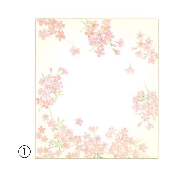 花柄をデザインした色々なシーンで使える色紙●サイズ／240×270mm