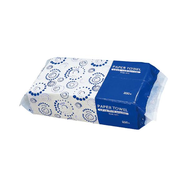 ハードタイプでレギュラーサイズのペーパータオルです。ハード●サイズ／シート：220×230mm