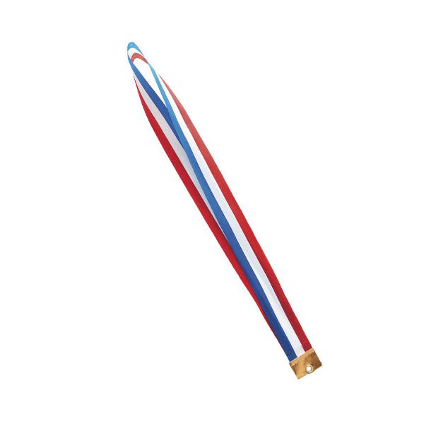 鮮やかなトリコロールカラーをモチーフにしたメダル用のラインリボンです。●サイズ／幅24mm、首回り66cm●材質／レーヨン、ナイロン、合皮※メダル、メダルとの接続部品は商品に含まれておりません。※お子様の窒息事故を防ぐため、首に掛ける際は取...
