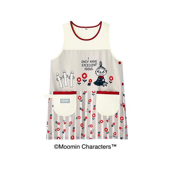 エプロン 保育士 幼稚園 先生 リトルミイ お花畑グレージュエプロン