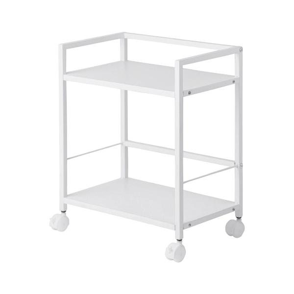 デスク下でもサイドでも小回りが利くキャスター付きワゴン。●サイズ／W420×D260×H500mm●重量／約3.5kg●材質／スチール、パーティクルボード●耐荷重／上段・下段各10?●付属品／専用工具