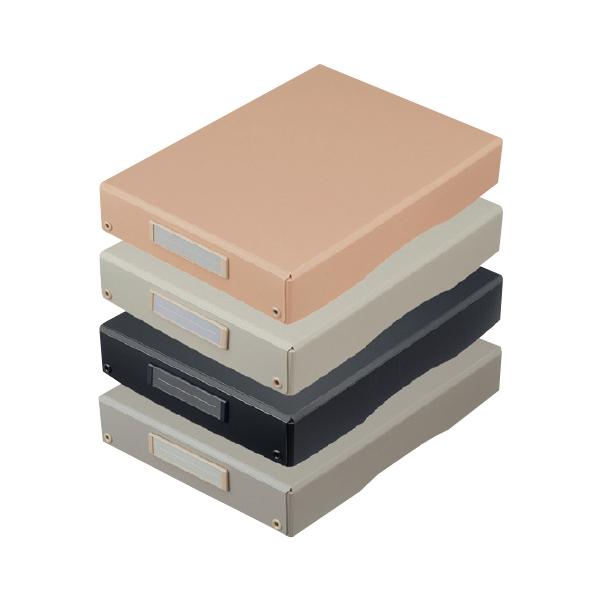 収納 片付け 書類 整理 お道具箱 Roomy デスクトレー A4ワイド ブラック LIHIT LAB.